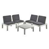 Set salotto giardino angolare bianco - Ermes