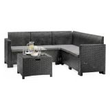 Set salotto giardino divano angolare antracite - Somnus