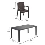 Set salotto giardino sedie effetto rattan antracite - Sover