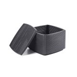 Set salotto terrazza con tavolino contenitore antracite - Bacco