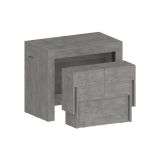 Set tavolo cucina estensibile e 2 panche estensibili grigio 12 posti - Auditore