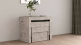 Set tavolo cucina estensibile e 2 panche estensibili grigio 12 posti - Auditore