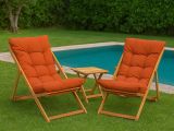 Set Tavolo e Sedie Arancione 2 Posti Dimensione Tavolo 40x40h40 cm, Dimensione Seduta 59x44h90 cm - Leni