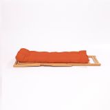 Set Tavolo e Sedie Arancione 2 Posti Dimensione Tavolo 40x40h40 cm, Dimensione Seduta 66x48h110 cm - Biagio
