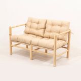 Set Tavolo e Sedie Bianco Crema 4 Posti Dimensione Seduta 110x51h86 cm, Dimensione Tavolo 135x75h74 cm - Frigento