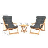 Set Tavolo e Sedie Giallo 2 Posti Dimensione Tavolo 40x40h40 cm, Dimensione Seduta 66x48h113 cm - Biagio
