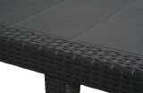 Set tavolo e sedie Manarola, Ripiano rettangolare allungabile da esterno con 4 sedie incluse, Tavolo e sedute da giardino effetto rattan, 100% Made in Italy, Antracite