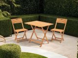 Set Tavolo e Sedie Marrone 2 Posti Dimensione Tavolo 80x60h72 cm, Dimensione Seduta 40x30h81 cm - Nazzano