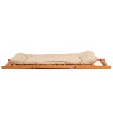 Set Tavolo e Sedie Marrone Bianco Crema 2 Posti Dimensione Seduta 66x48h114 cm, Dimensione Tavolo 40x40h40 cm - Biagio