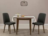 Set tavolo rotondo allungabile e 2 sedie imbottite - Bee