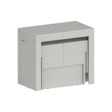 Set tavolo soggiorno estensibile e 2 panche estensibili bianco 12 posti - Auditore