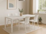 Set terrazzo tavolo estensibile 10 posti e 4 sedie bianco - Cortanze