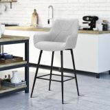 Sgabello alto moderno con seduta imbottita 55x55x109h cm - Moore