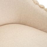 Sgabello Bianco Crema Beige Imbottito set da 2 con Schienale 52x46x111h cm, Altezza Seduta 78 cm - Spiti