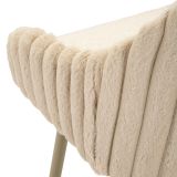 Sgabello Bianco Crema Beige Imbottito set da 2 con Schienale 52x46x111h cm, Altezza Seduta 78 cm - Spiti
