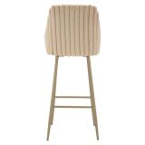 Sgabello Bianco Crema Beige Imbottito set da 2 con Schienale 52x46x111h cm, Altezza Seduta 78 cm - Spiti
