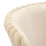 Sgabello Bianco Crema Beige Imbottito set da 2 con Schienale 55x58x106h cm, Altezza Seduta 77 cm - Kalpa