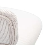 Sgabello Bianco Crema Nero Regolabile con Schienale 41x48x85h cm, Imbottito - Mirea