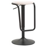 Sgabello Bianco Crema Nero Regolabile Imbottito 41x41x61h cm, Altezza Seduta Massima 83 cm - Jardin