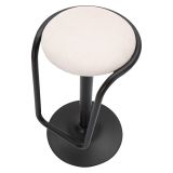 Sgabello Bianco Crema Nero Regolabile Imbottito 41x41x61h cm, Altezza Seduta Massima 83 cm - Jardin