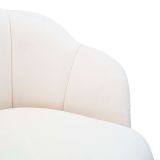 Sgabello Bianco Crema oro Imbottito Rivestimento in Velluto 55x53x110h cm, Altezza Seduta 85 cm - Tequis