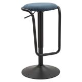 Sgabello blu Nero Regolabile Imbottito 41x41x61h cm, Altezza Seduta Massima 83 cm - Jardin