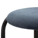 Sgabello blu Nero Regolabile Imbottito 41x41x61h cm, Altezza Seduta Massima 83 cm - Jardin