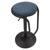 Sgabello blu Nero Regolabile Imbottito 41x41x61h cm, Altezza Seduta Massima 83 cm - Jardin