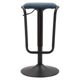 Sgabello blu Nero Regolabile Imbottito 41x41x61h cm, Altezza Seduta Massima 83 cm - Jardin