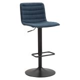 Sgabello blu Nero Regolabile Imbottito 43x50x86h cm, con Schienale - Essaou