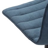 Sgabello blu Nero Regolabile Imbottito 43x50x86h cm, con Schienale - Essaou