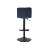Sgabello blu Nero Regolabile Imbottito 43x50x86h cm, con Schienale - Essaou