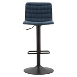 Sgabello blu Nero Regolabile Imbottito 43x50x86h cm, con Schienale - Essaou