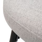 Sgabello Grigio Nero Imbottito Colore Struttura Nero 52x59x108h cm, Materiale Struttura in Legno Nobilitato - Guadal