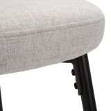 Sgabello Grigio Nero Imbottito Colore Struttura Nero 52x59x108h cm, Materiale Struttura in Legno Nobilitato - Guadal