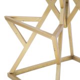 Sgabello Nero oro Imbottito Colore Struttura oro 40x40x75h cm, Materiale Struttura in Metallo - Datipa