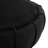 Sgabello Nero oro Imbottito Rivestimento in Velluto 40x40x44h cm, Materiale Struttura in Legno - Samaip