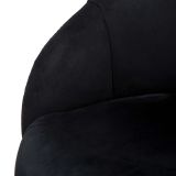 Sgabello Nero oro Imbottito Rivestimento in Velluto 55x56x104h cm, Materiale Struttura in Legno Nobilitato - Huanca
