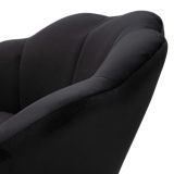 Sgabello Nero oro Rivestimento in Velluto Imbottito 55x53x110h cm, Colore Seduta Nero - Tequis