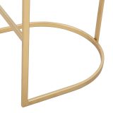 Sgabello oro Nero Imbottito Rivestimento in Velluto 45x45x90h cm, Materiale Struttura in Metallo - Daparoha
