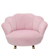 Sgabello Rosa oro Rivestimento in Velluto Imbottito 55x53x110h cm, Colore Seduta Rosa - Tequis