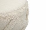 Sgabello scandi imbottito con gambe in legno 32x32x41h cm bianco - Bridges