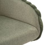 Sgabello Verde Imbottito set da 2 con Schienale 52x46x111h cm, Materiale Struttura in Legno Nobilitato - Spiti