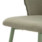 Sgabello Verde Imbottito set da 2 con Schienale 55x58x106h cm, Materiale Struttura in Legno Nobilitato - Kalpa