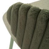 Sgabello Verde Imbottito set da 2 con Schienale 55x58x106h cm, Materiale Struttura in Legno Nobilitato - Kalpa