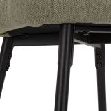 Sgabello Verde Nero Imbottito Colore Struttura Nero 52x59x108h cm, Materiale Struttura in Legno Nobilitato - Guadal