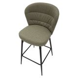 Sgabello Verde Nero Imbottito Colore Struttura Nero 52x59x108h cm, Materiale Struttura in Legno Nobilitato - Guadal