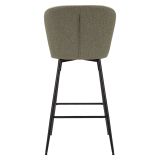 Sgabello Verde Nero Imbottito Colore Struttura Nero 52x59x108h cm, Materiale Struttura in Legno Nobilitato - Guadal