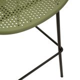 Sgabello Verde Nero set da 2 Indoor-outdoor Seduta Traforata Altezza Seduta 75 cm 51x82x58h cm, Materiale Struttura in Metallo - Trong