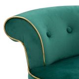 Sgabello Verde oro Imbottito Rivestimento in Velluto 46x48x96h cm, Materiale Struttura in Legno - Tupiza